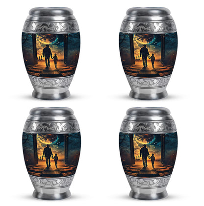 Personalized Father Keepsake Urn for Human Ashes - 10-inch, 200 cu in - Yatskia