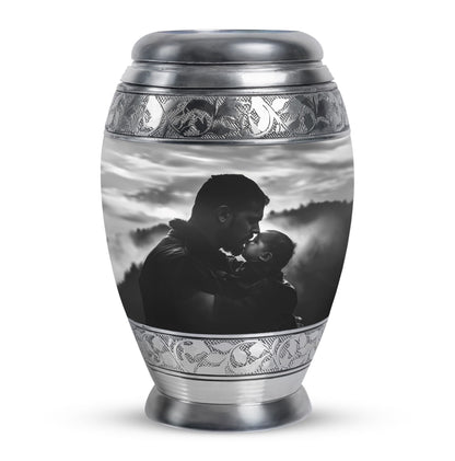 Personalized Father Cremation Urn for Adult - 10-inch, 200 cu in - Yatskia