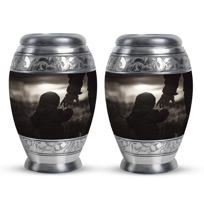Personalized Father Memorial Urn for Adults - 10-inch, 200 cu in - Yatskia