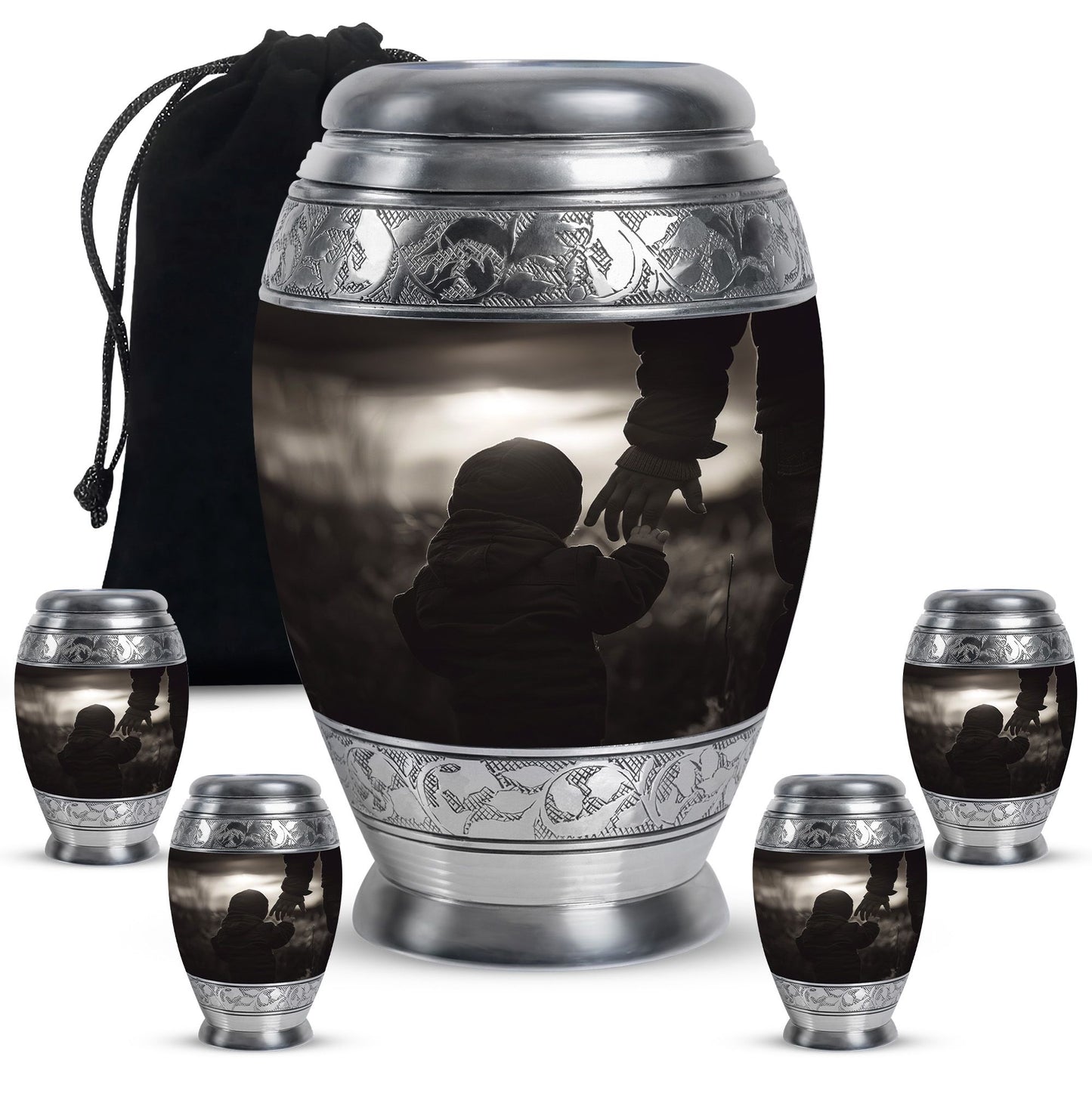 Personalized Father Memorial Urn for Adults - 10-inch, 200 cu in - Yatskia