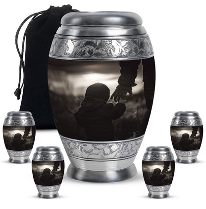 Personalized Father Memorial Urn for Adults - 10-inch, 200 cu in - Yatskia