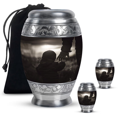 Personalized Father Memorial Urn for Adults - 10-inch, 200 cu in - Yatskia