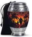 Father and Son Cremation Urns For Human Ashes - Sunset Funeral Urn