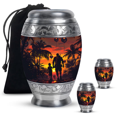 Personalized Galaxy Cremation Urn for Human Ashes - 10-inch, 200 cu in - Yatskia