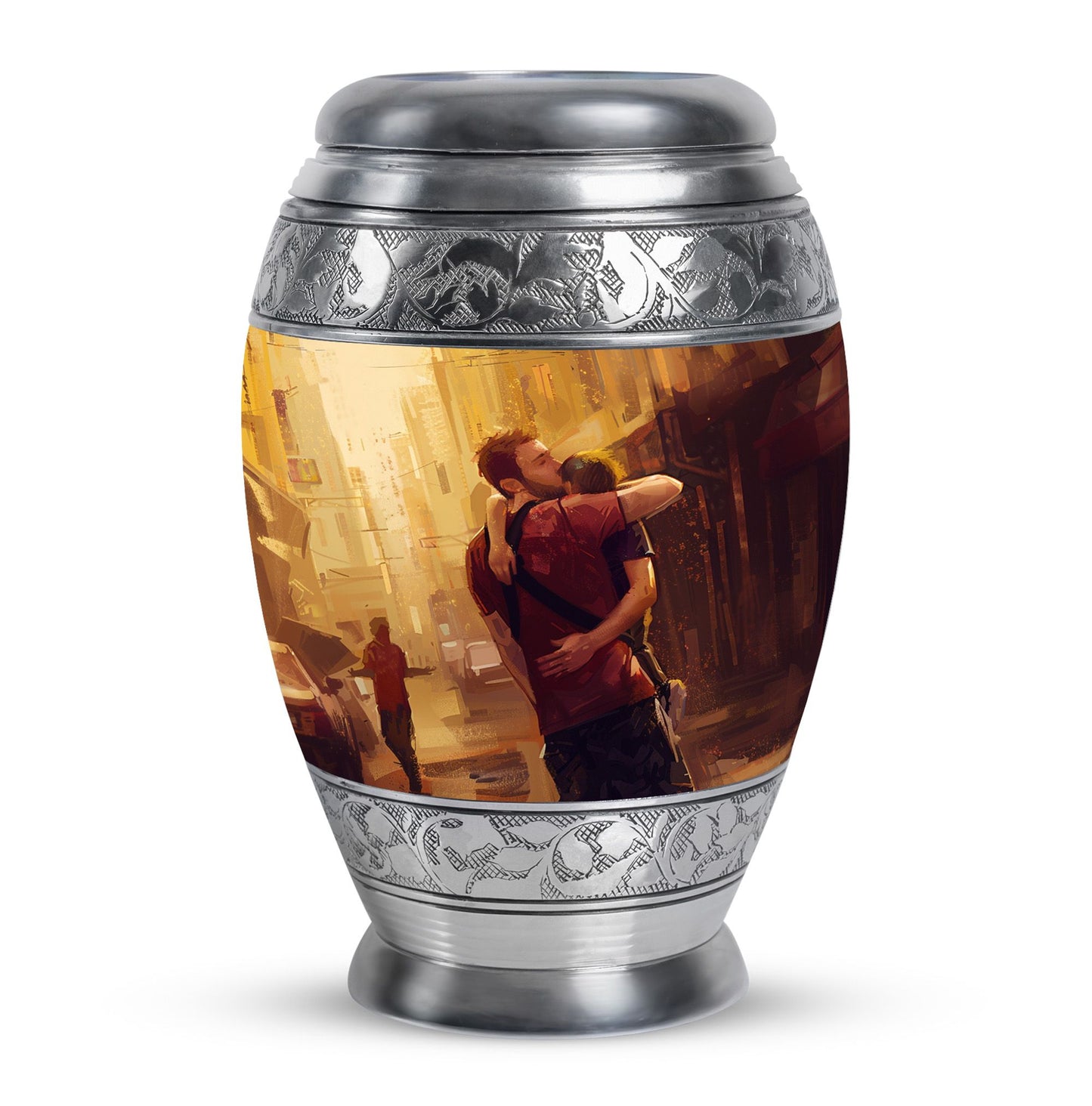 Personalized Father Cremation Urn for Dad - 10-inch, 200 cu in - Yatskia