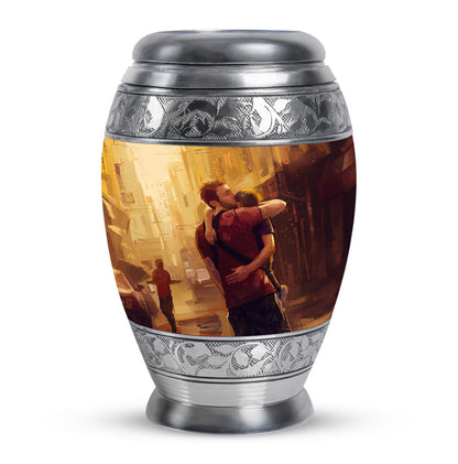 Personalized Father Cremation Urn for Dad - 10-inch, 200 cu in - Yatskia