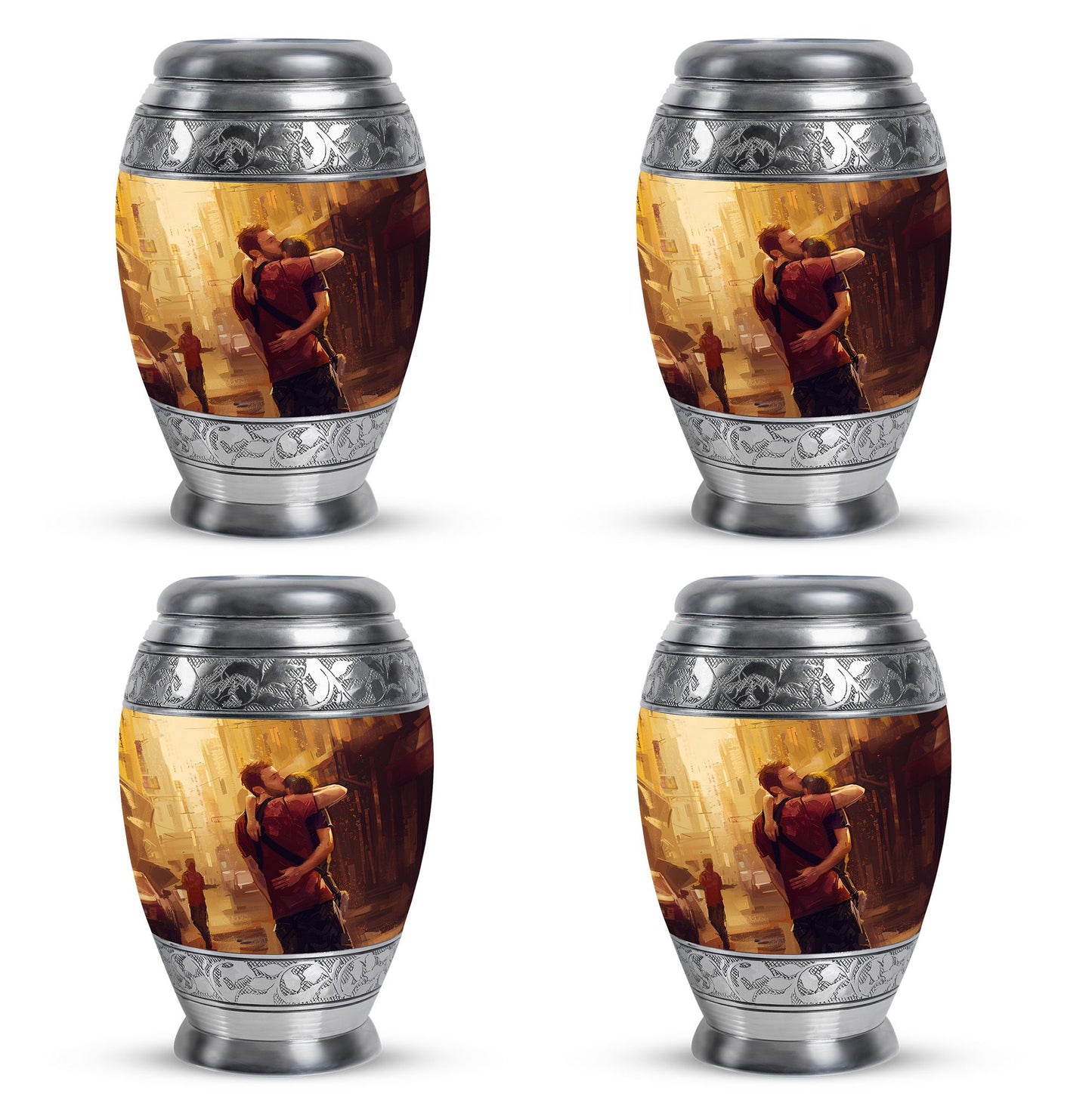 Personalized Father Cremation Urn for Dad - 10-inch, 200 cu in - Yatskia