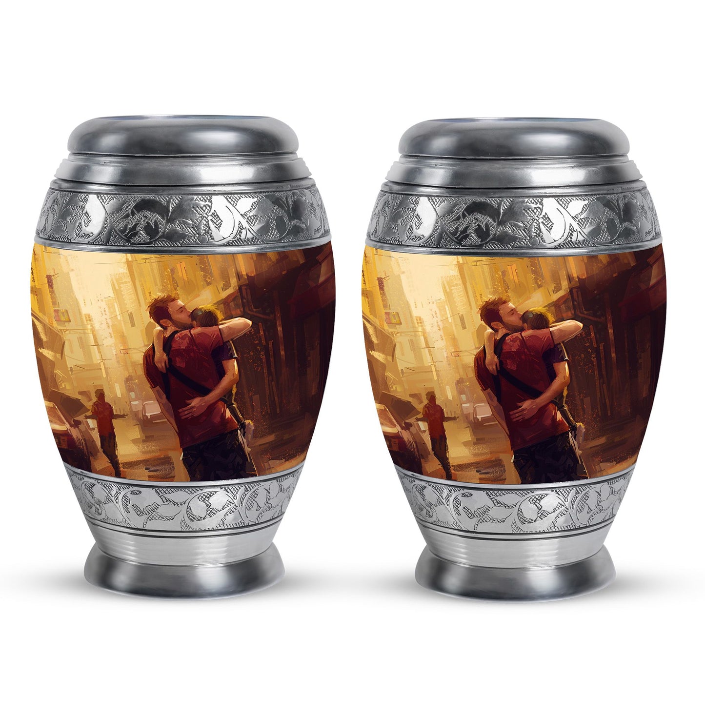 Personalized Father Cremation Urn for Dad - 10-inch, 200 cu in - Yatskia
