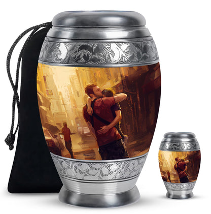 Personalized Father Cremation Urn for Dad - 10-inch, 200 cu in - Yatskia