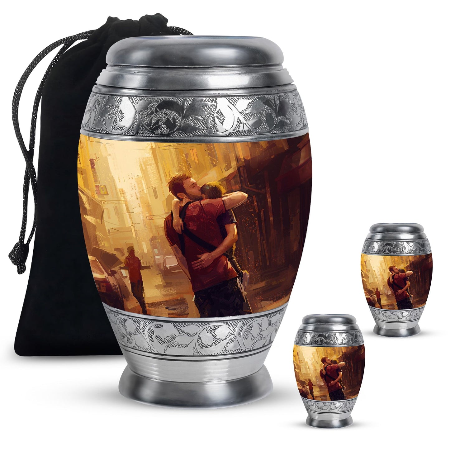 Personalized Father Cremation Urn for Dad - 10-inch, 200 cu in - Yatskia
