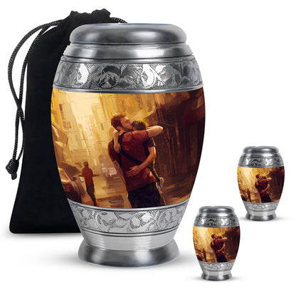Personalized Father Cremation Urn for Dad - 10-inch, 200 cu in - Yatskia