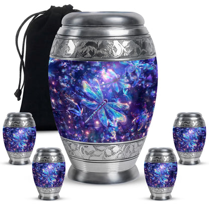 Personalized Dragonfly Cremation Urn for Human Ashes - 10-inch, 200 cu in - Yatskia