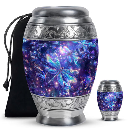 Personalized Dragonfly Cremation Urn for Human Ashes - 10-inch, 200 cu in - Yatskia