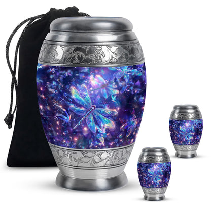 Personalized Dragonfly Cremation Urn for Human Ashes - 10-inch, 200 cu in - Yatskia