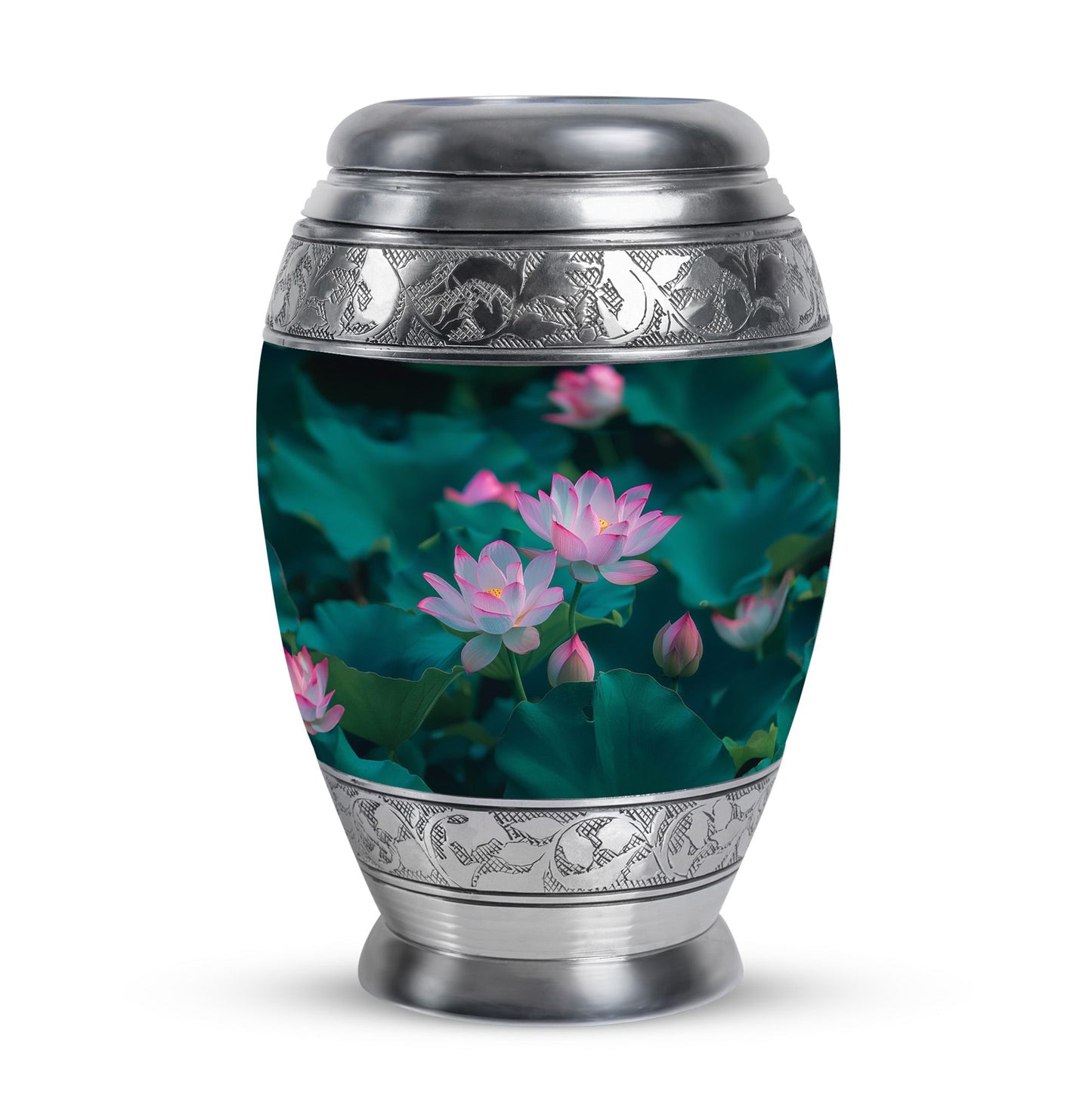 Personalized Flower Cremation Urn for Human Ashes - 10-inch, 200 cu in - Yatskia