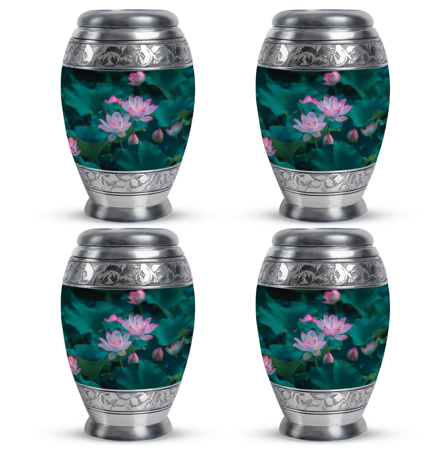 Personalized Flower Cremation Urn for Human Ashes - 10-inch, 200 cu in - Yatskia