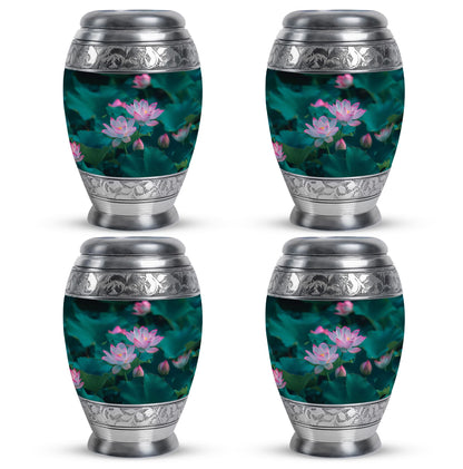 Personalized Flower Cremation Urn for Human Ashes - 10-inch, 200 cu in - Yatskia
