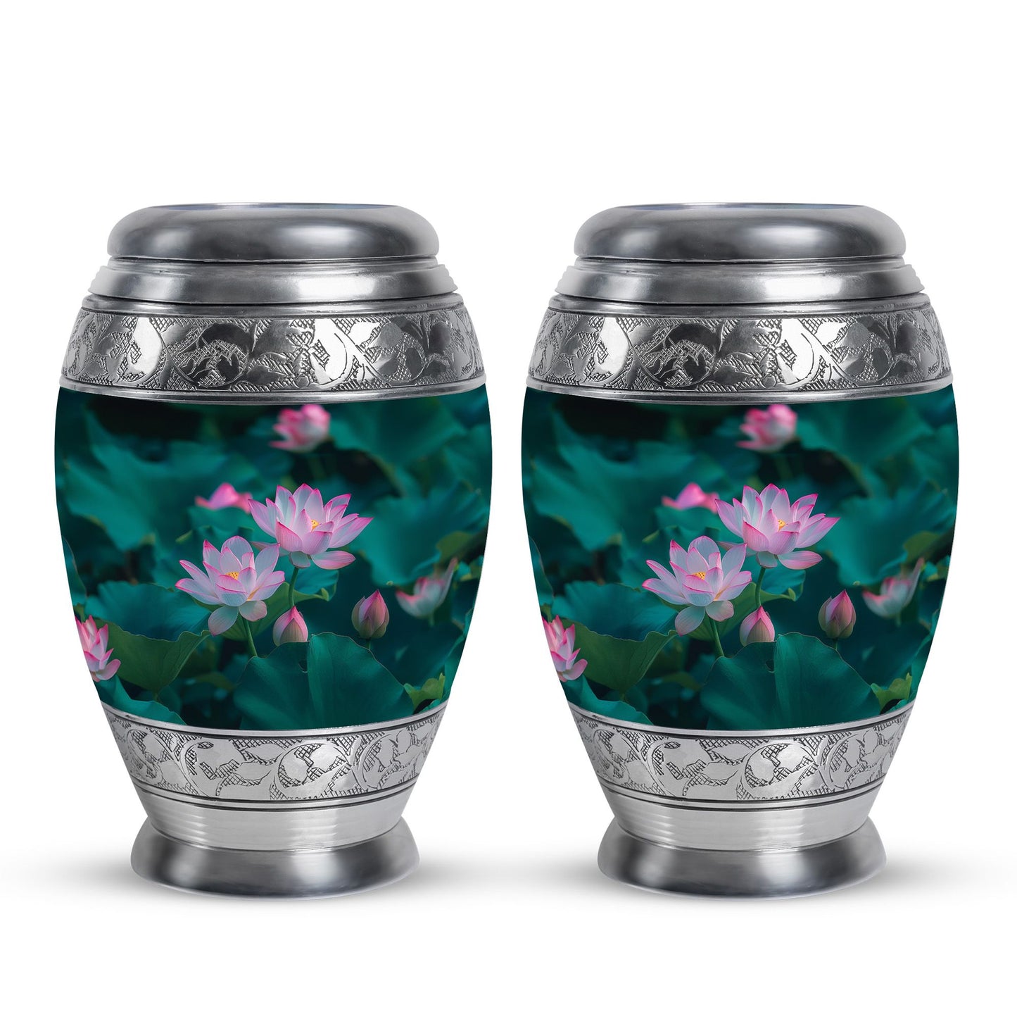 Personalized Flower Cremation Urn for Human Ashes - 10-inch, 200 cu in - Yatskia
