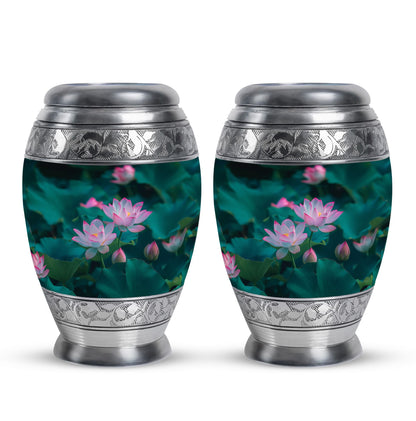 Personalized Flower Cremation Urn for Human Ashes - 10-inch, 200 cu in - Yatskia