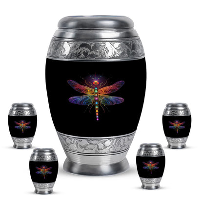 Personalized Dragonfly Cremation Urn for Men & Women - 10-inch, 200 cu in - Yatskia