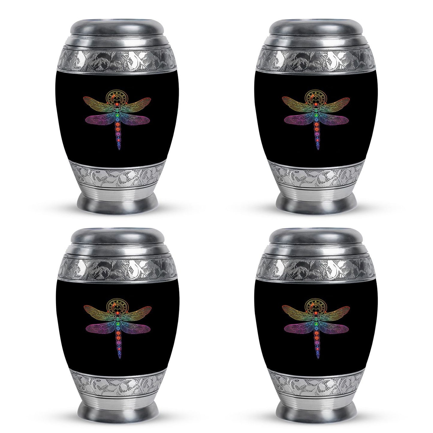 Personalized Dragonfly Memorial Urn for Men - 10-inch, 200 cu in - Yatskia