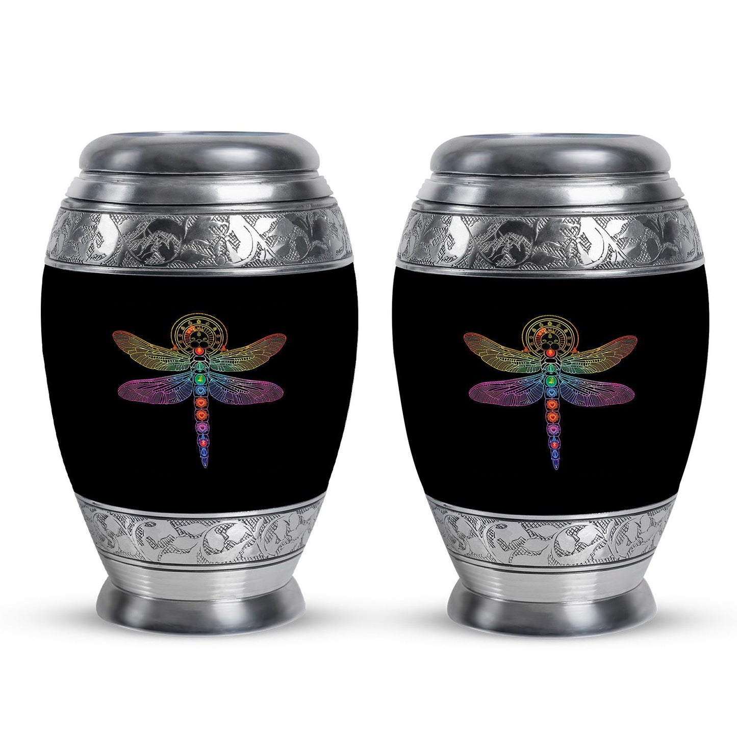 Personalized Dragonfly Memorial Urn for Men - 10-inch, 200 cu in - Yatskia