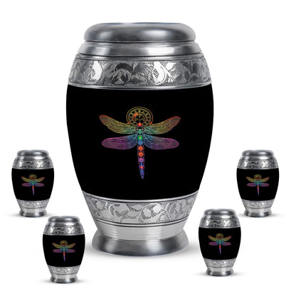 Personalized Dragonfly Memorial Urn for Men - 10-inch, 200 cu in - Yatskia