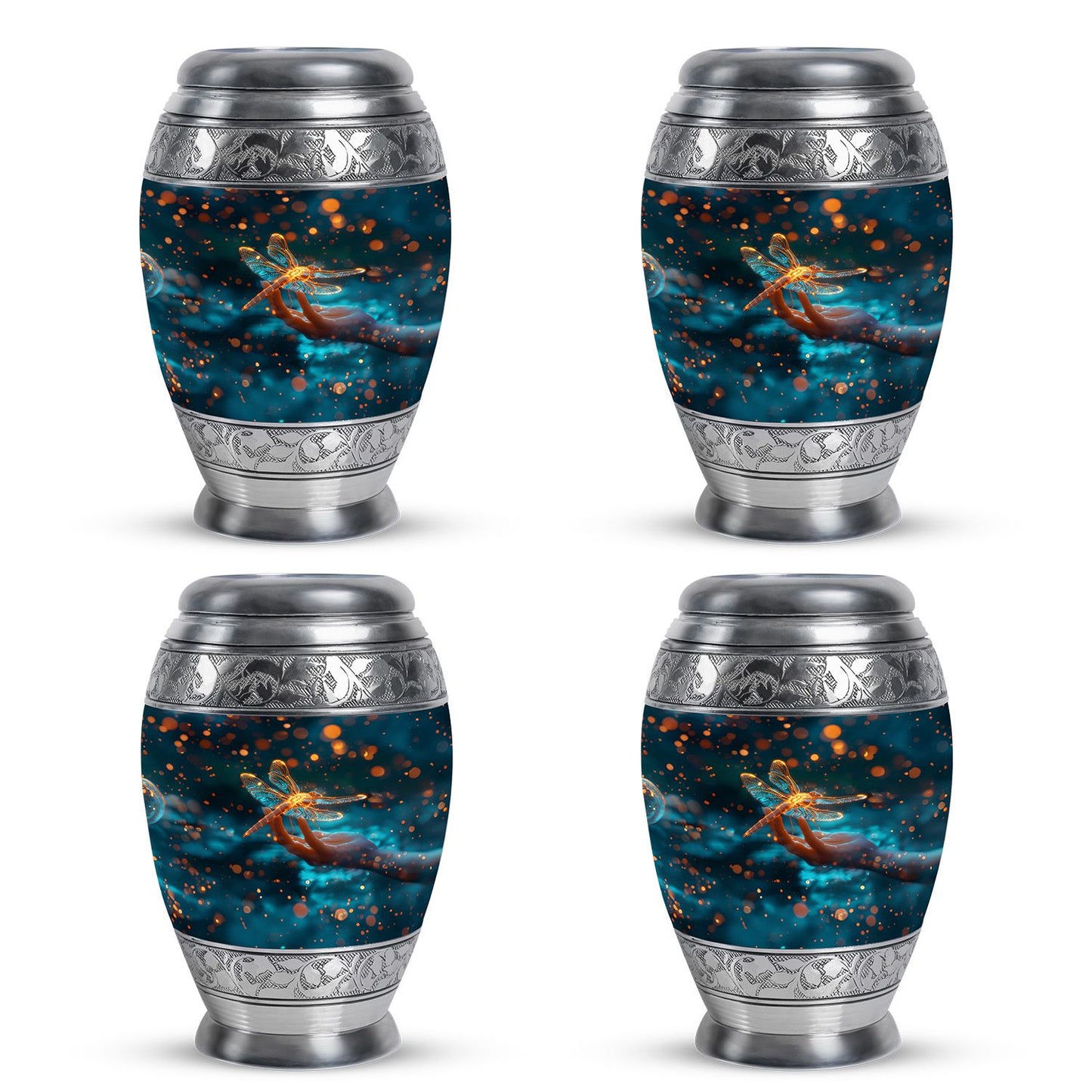 Personalized Dragonfly Cremation Urn for Human Ashes - 10-inch, 200 cu in - Yatskia