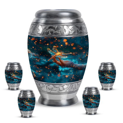 Personalized Dragonfly Cremation Urn for Human Ashes - 10-inch, 200 cu in - Yatskia
