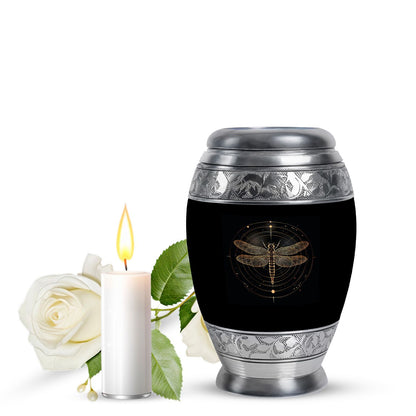 Personalized Dragonfly Cremation Urn for Human Ashes - 10-inch, 200 cu in - Yatskia