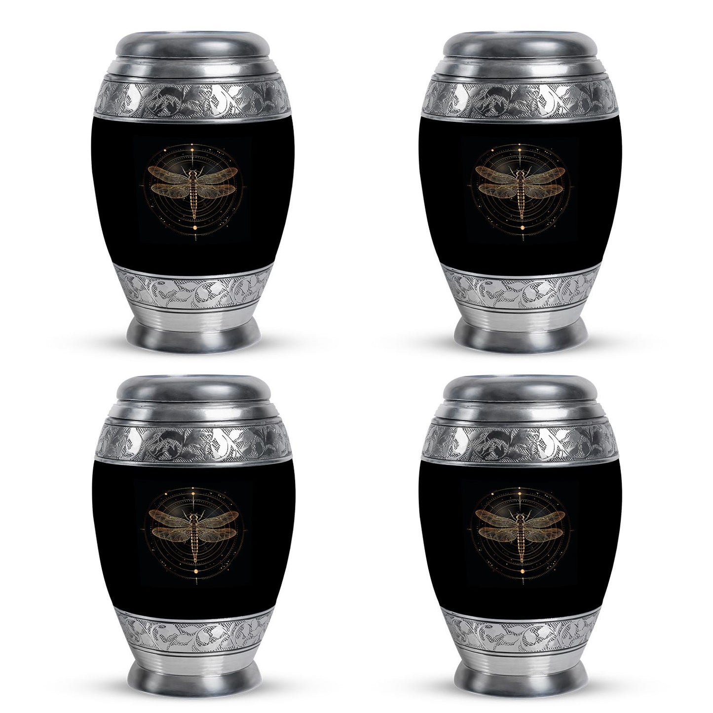 Personalized Dragonfly Cremation Urn for Human Ashes - 10-inch, 200 cu in - Yatskia