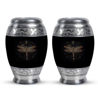 Personalized Dragonfly Cremation Urn for Human Ashes - 10-inch, 200 cu in - Yatskia