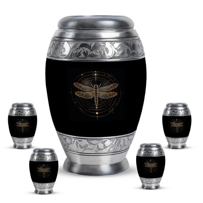 Personalized Dragonfly Cremation Urn for Human Ashes - 10-inch, 200 cu in - Yatskia
