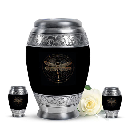 Personalized Dragonfly Cremation Urn for Human Ashes - 10-inch, 200 cu in - Yatskia