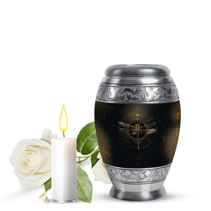 Personalized Dragonfly Cremation Urn for Human Ashes - 10-inch, 200 cu in - Yatskia