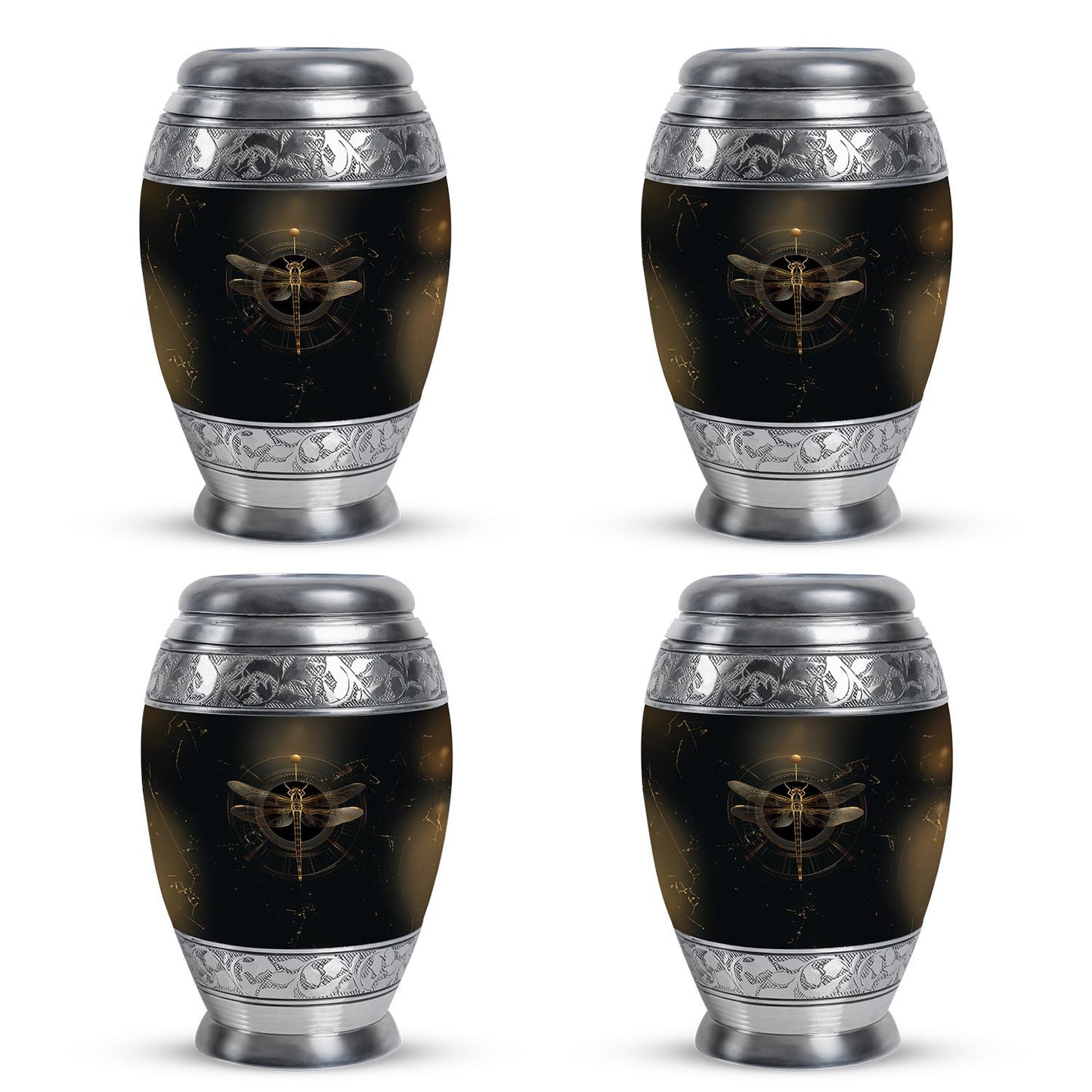 Personalized Dragonfly Cremation Urn for Human Ashes - 10-inch, 200 cu in - Yatskia