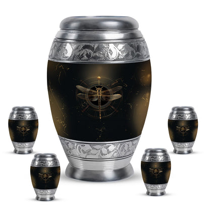 Personalized Dragonfly Cremation Urn for Human Ashes - 10-inch, 200 cu in - Yatskia