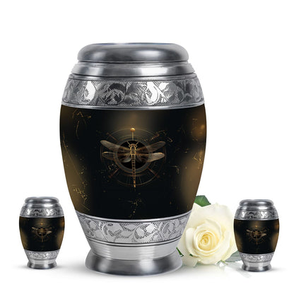 Personalized Dragonfly Cremation Urn for Human Ashes - 10-inch, 200 cu in - Yatskia