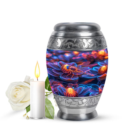 Personalized Dragonfly Memorial Urn for Human Ashes - 10-inch, 200 cu in - Yatskia