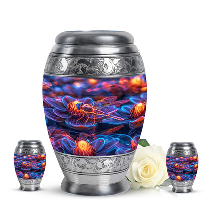 Personalized Dragonfly Memorial Urn for Human Ashes - 10-inch, 200 cu in - Yatskia