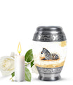 Zebra Double Urns Large Funeral, Ashes Urn For Ashes
