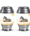 Zebra Double Urns Large Funeral, Ashes Urn For Ashes