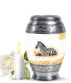 Zebra Double Urns Large Funeral, Ashes Urn For Ashes