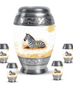 Zebra Double Urns Large Funeral, Ashes Urn For Ashes