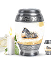 Zebra Double Urns Large Funeral, Ashes Urn For Ashes