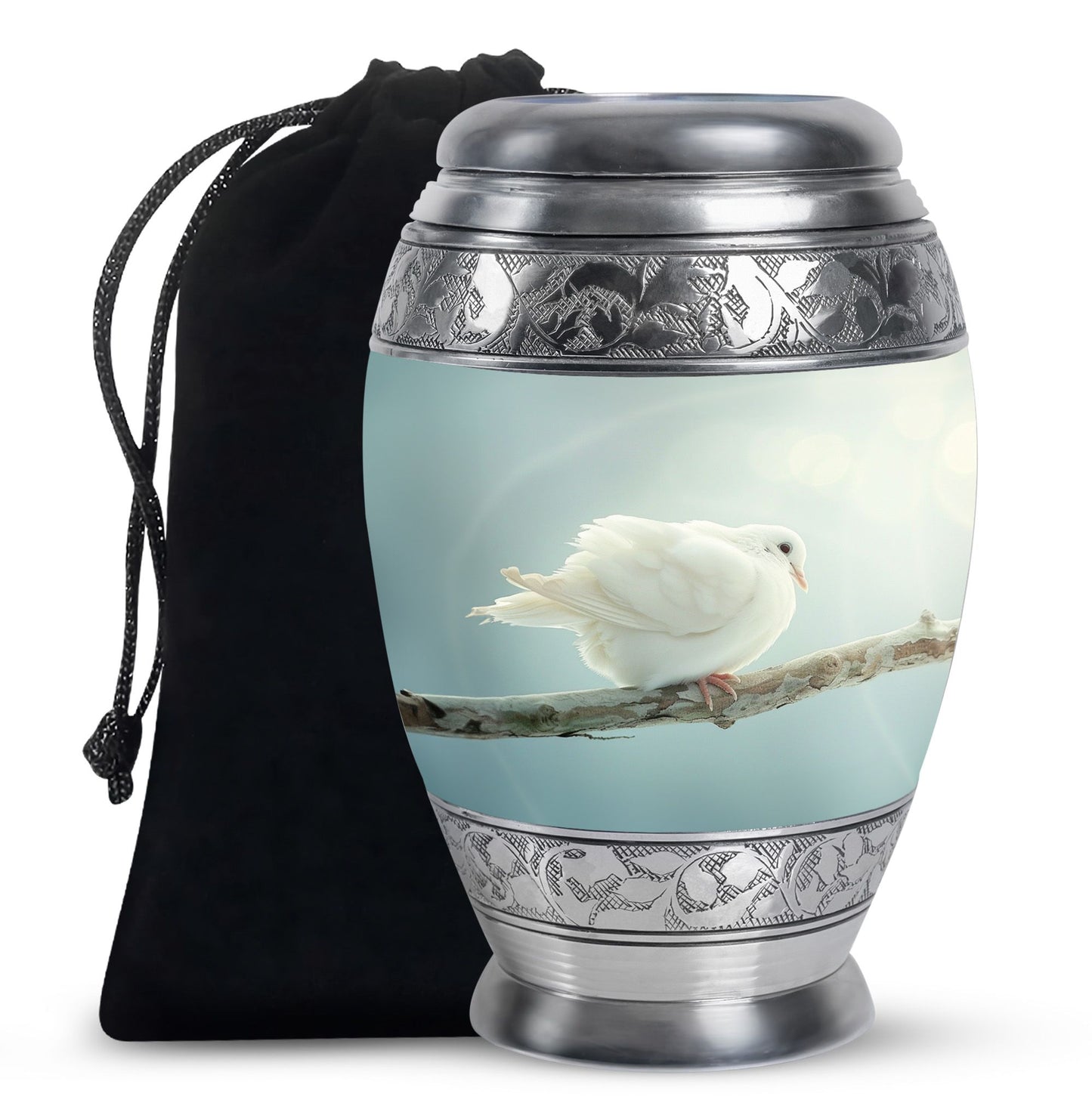 Personalized Bird Memorial Urn for Human Ashes - 10-inch, 200 cu in - Yatskia