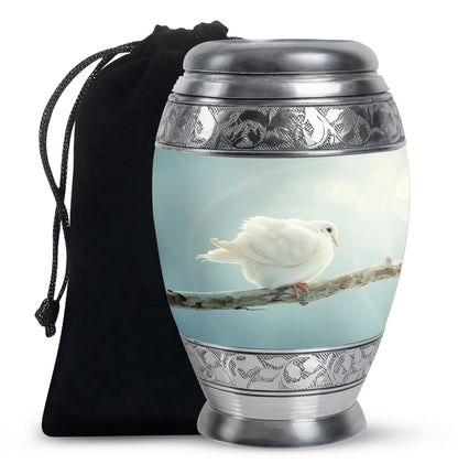 Personalized Bird Memorial Urn for Human Ashes - 10-inch, 200 cu in - Yatskia