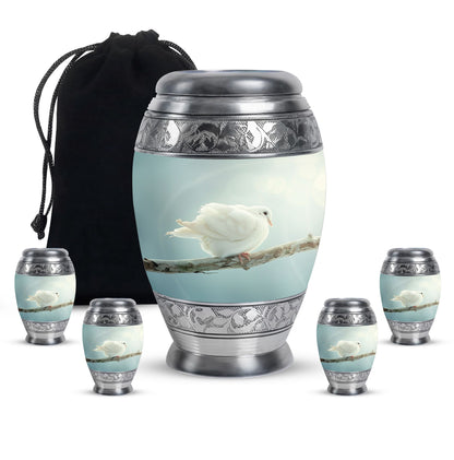 Personalized Bird Memorial Urn for Human Ashes - 10-inch, 200 cu in - Yatskia