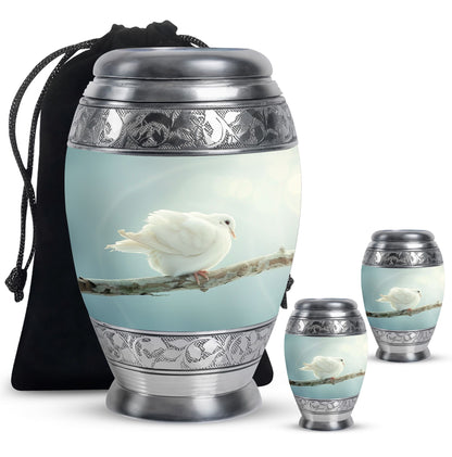 Personalized Bird Memorial Urn for Human Ashes - 10-inch, 200 cu in - Yatskia