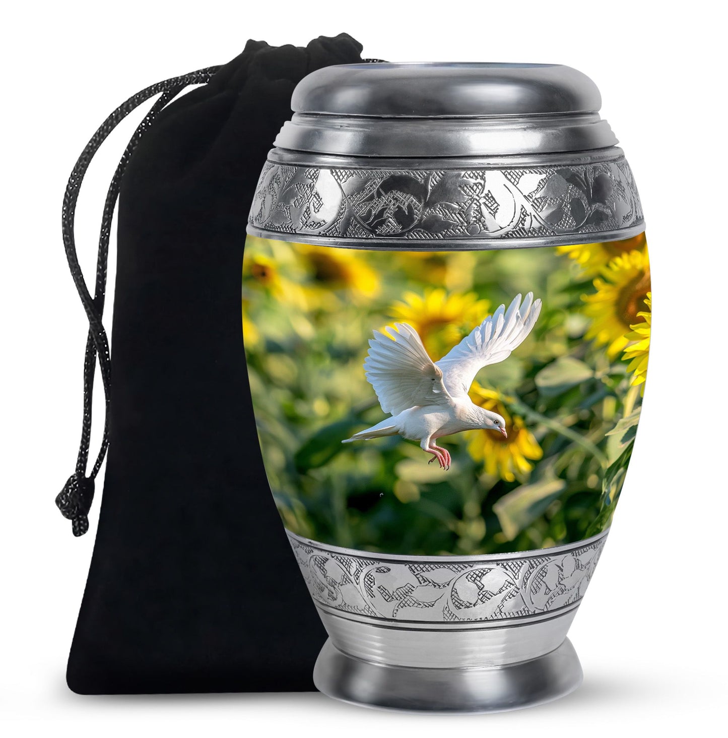 Personalized Bird Cremation Urn for Human Ashes - 10-inch, 200 cu in - Yatskia
